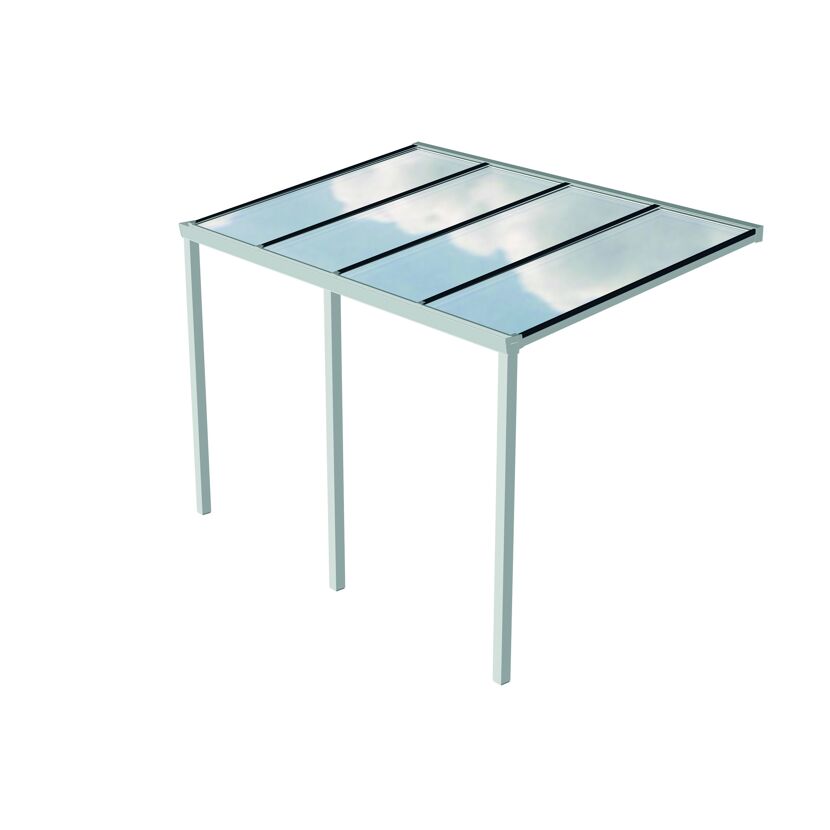 Terrassenüberdachung 'Easy Edition' 400 x 300 cm Polycarbonat opal weiß