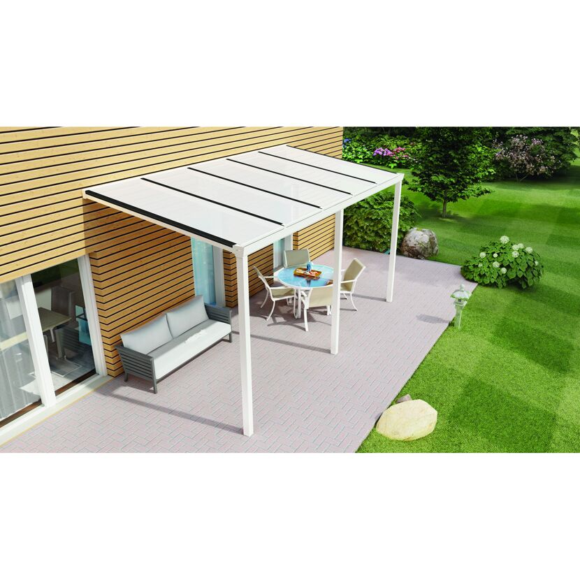 Terrassenüberdachung 'Easy Edition' 500 x 300 cm Polycarbonat opal weiß