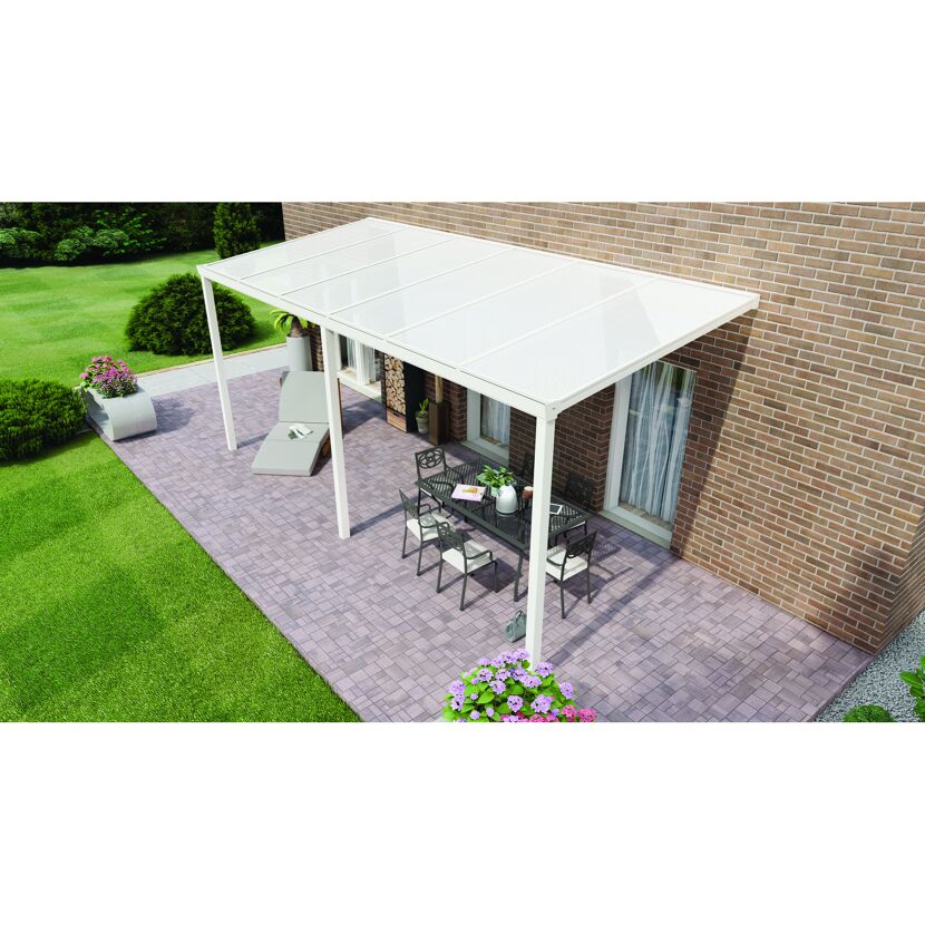 Terrassenüberdachung 'Easy Edition' 600 x 300 cm Polycarbonat opal weiß