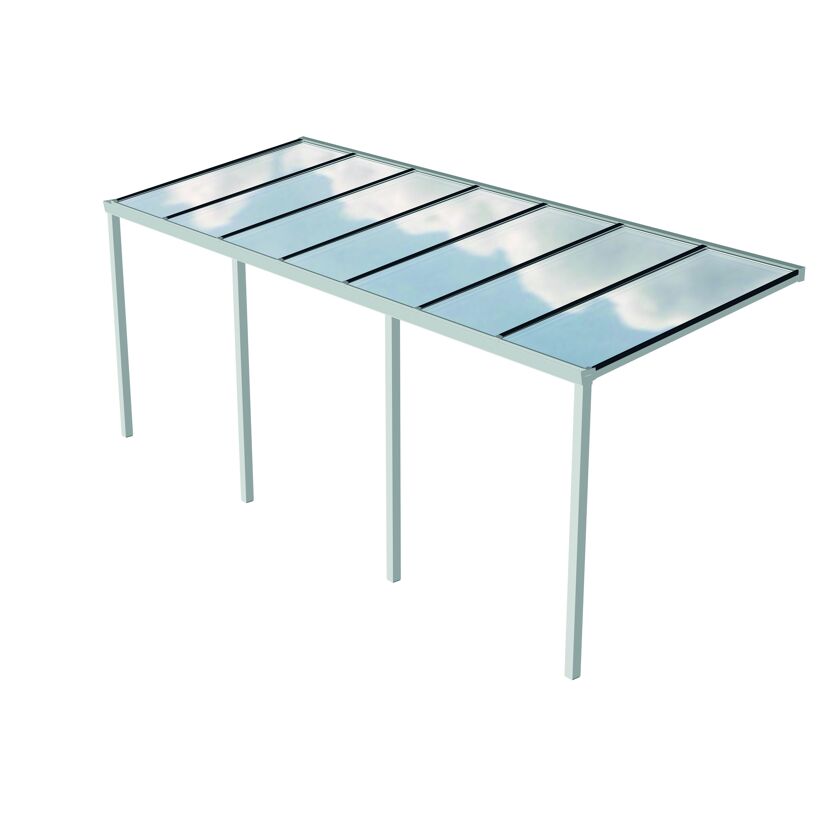 Terrassenüberdachung 'Easy Edition' 700 x 300 cm Polycarbonat opal weiß