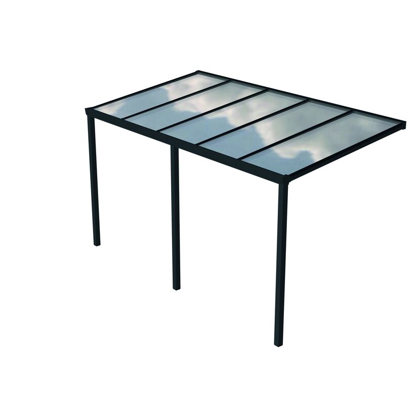 Terrassenüberdachung 'Easy Edition' PC-Opal, anthrazit, 500 x 250 cm