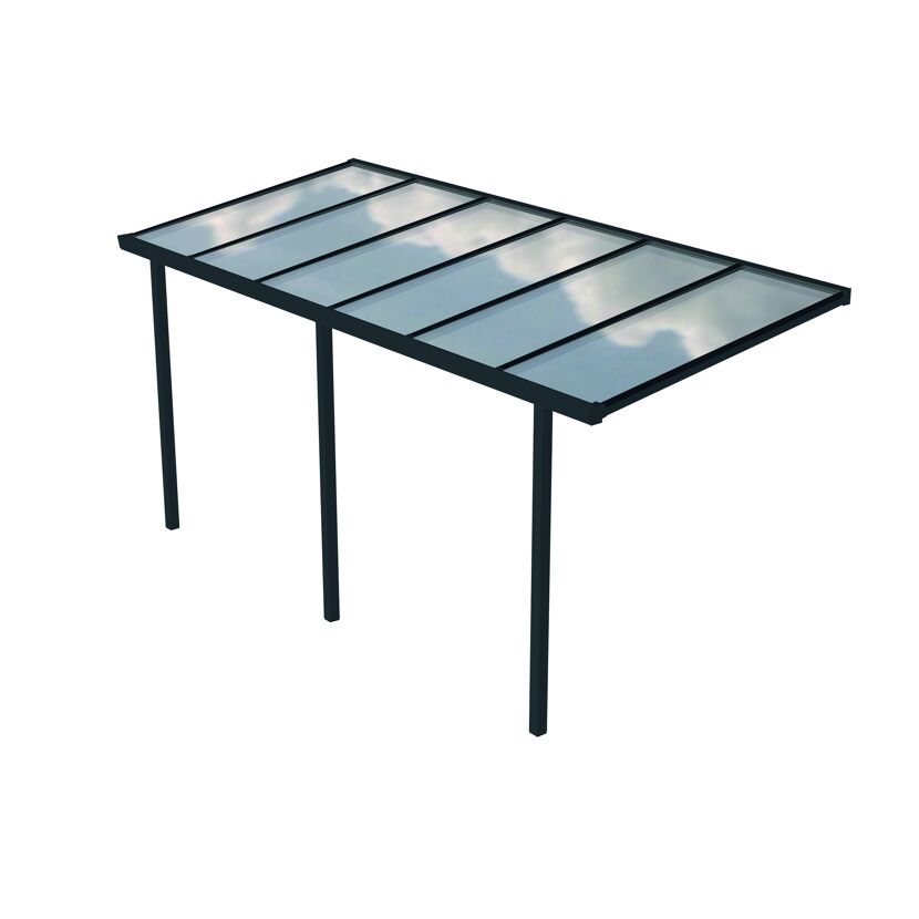 Terrassenüberdachung 'Easy Edition' PC-Opal, anthrazit, 600 x 300 cm