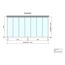 Technische Zeichnung Terrassendach Legend 5x2,5 Glas