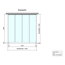 Verkleinertes Bild von Terrassenüberdachung 'Legend Edition' 300 x 300 cm Verbundsicherheitsglas klar weiß