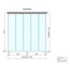 Verkleinertes Bild von Terrassenüberdachung 'Legend Edition' 400 x 400 cm Verbundsicherheitsglas klar weiß