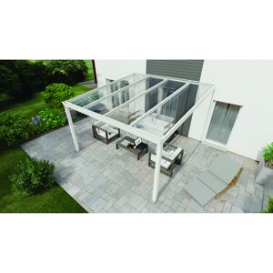 Terrassenüberdachung 'Legend Edition' 400 x 400 cm Polycarbonat klar weiß