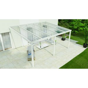 Terrassenüberdachung 'Legend Edition' 500 x 400 cm Polycarbonat klar weiß
