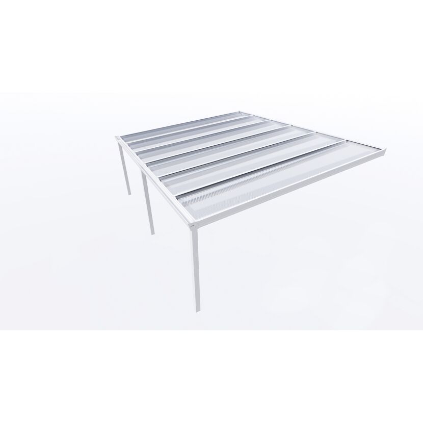 Terrassendach Legend weiß mit Polycarbonatdach
