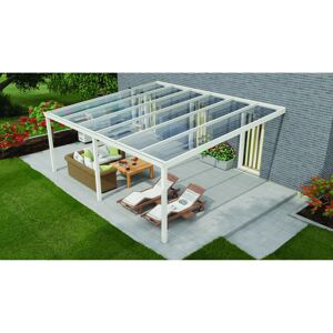 Terrassenüberdachung 'Legend Edition' 600 x 500 cm Polycarbonat klar weiß
