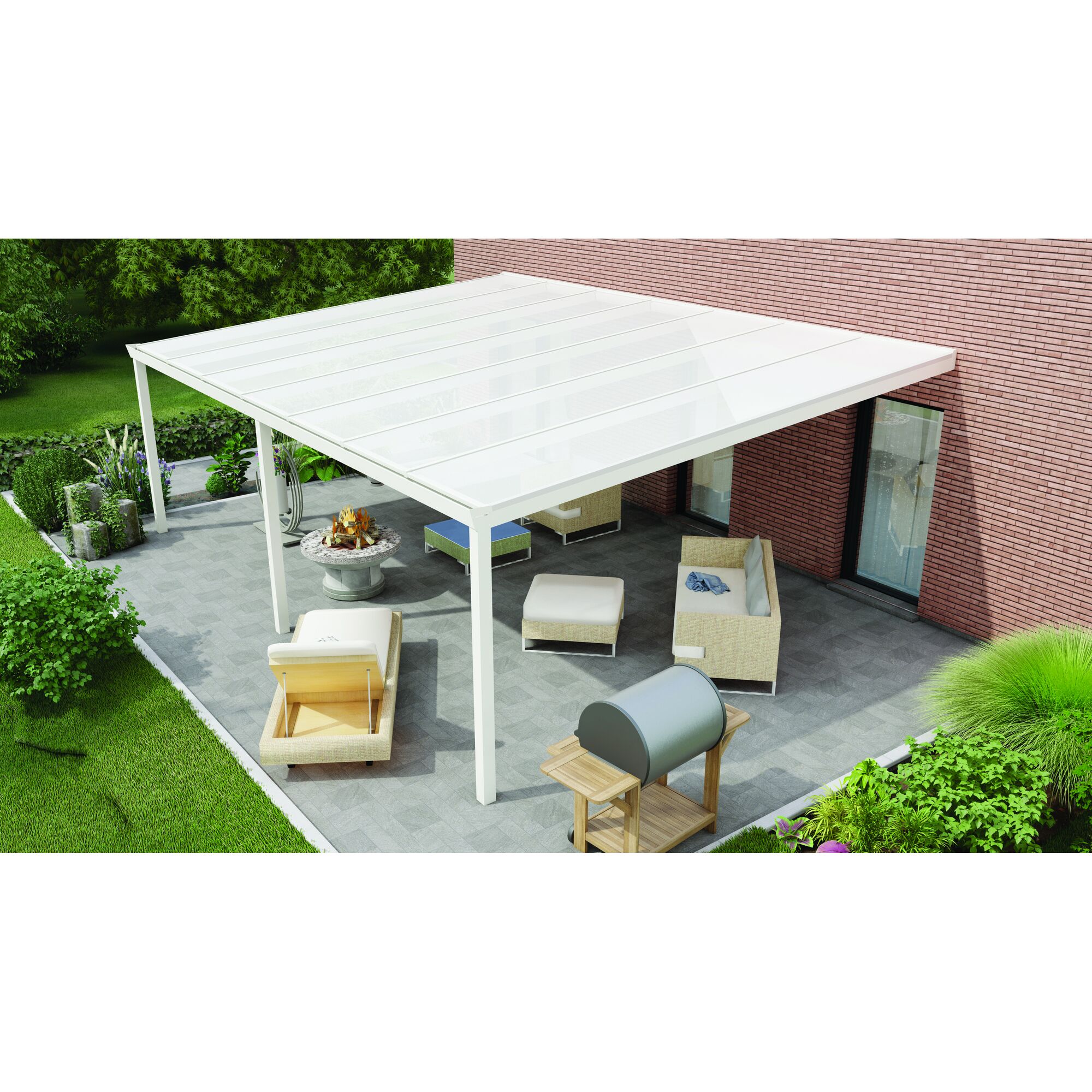 Terrassendach Legend 7x5 weiß