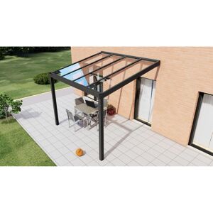 Terrassenüberdachung 'Legend Edition' 300 x 200 cm Verbundsicherheitsglas klar anthrazit