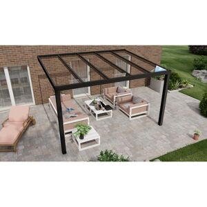 Terrassenüberdachung 'Legend Edition' 400 x 250 cm Verbundsicherheitsglas klar anthrazit