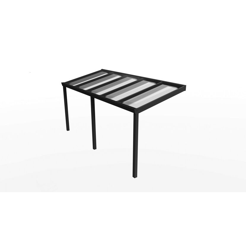 Terrassendach Legend 5 x 3,5 Meter anthrazit Polycarbonat klar