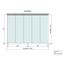 Draufsicht Terrassendach Legend 5x3,5m Poly