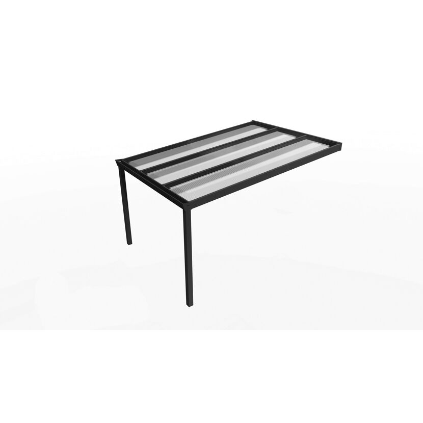 Terrassendach Legend 3x4 anthrazit, Polycarbonat klar