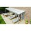 Terrassendach Legend mit Gartenmöbeln und Kickertisch
