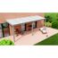 Terrassendach Legend grau mit Polycarbonat-Stegplatten opal