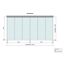 Draufsicht Terrassendach Legend 6x3 grau Poly opal
