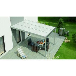 Terrassenüberdachung 'Legend Edition' 300 x 400 cm Polycarbonat opal grau