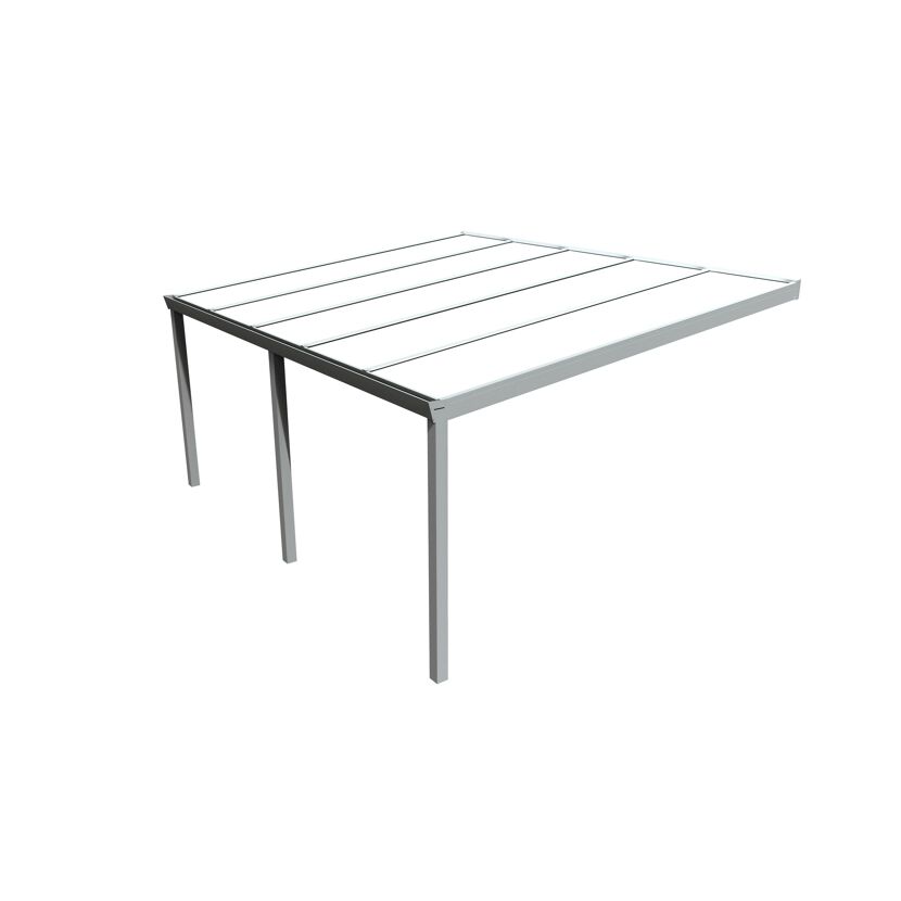 Terrassendach Legend 5x4 grau Poly opal