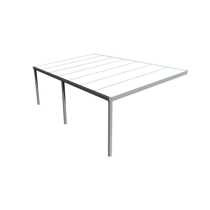 Terrassendach Legend 7x4 grau Poly opal