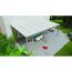 Terrassendach Legend 7x4 grau mit Polycarbonatplatten opal