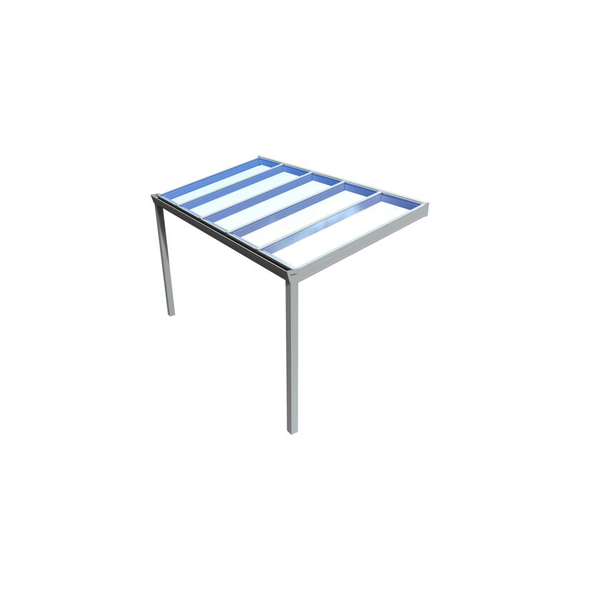 Terrassendach Legend 4x3 grau Glas