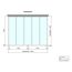 Draufsicht Terrassendach Legend 4x3 Glas