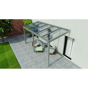 Terrassenüberdachung 'Legend Edition' 500 x 200 cm Polycarbonat klar grau