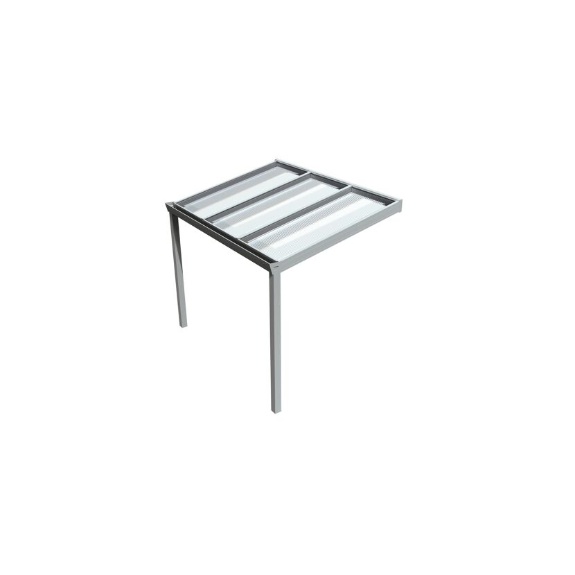 Terrassendach Legend grau Poly klar
