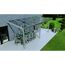 Terrassendach Legend grau mit gedecktem Tisch