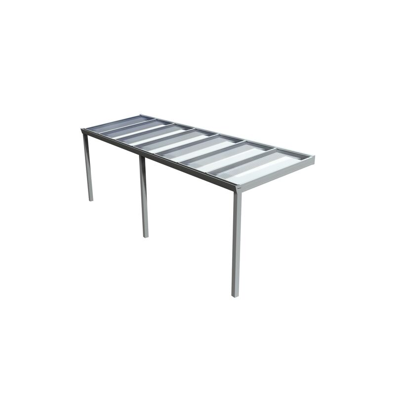 Terrassenüberdachung 'Legend Edition' 700 x 300 cm Polycarbonat klar grau