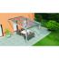 Terrassendach Legend mit Gartenmöbeln