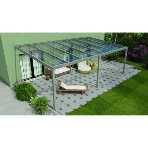 Terrassenüberdachung 'Legend Edition' PC-Klar, grau, 700 x 400 cm
