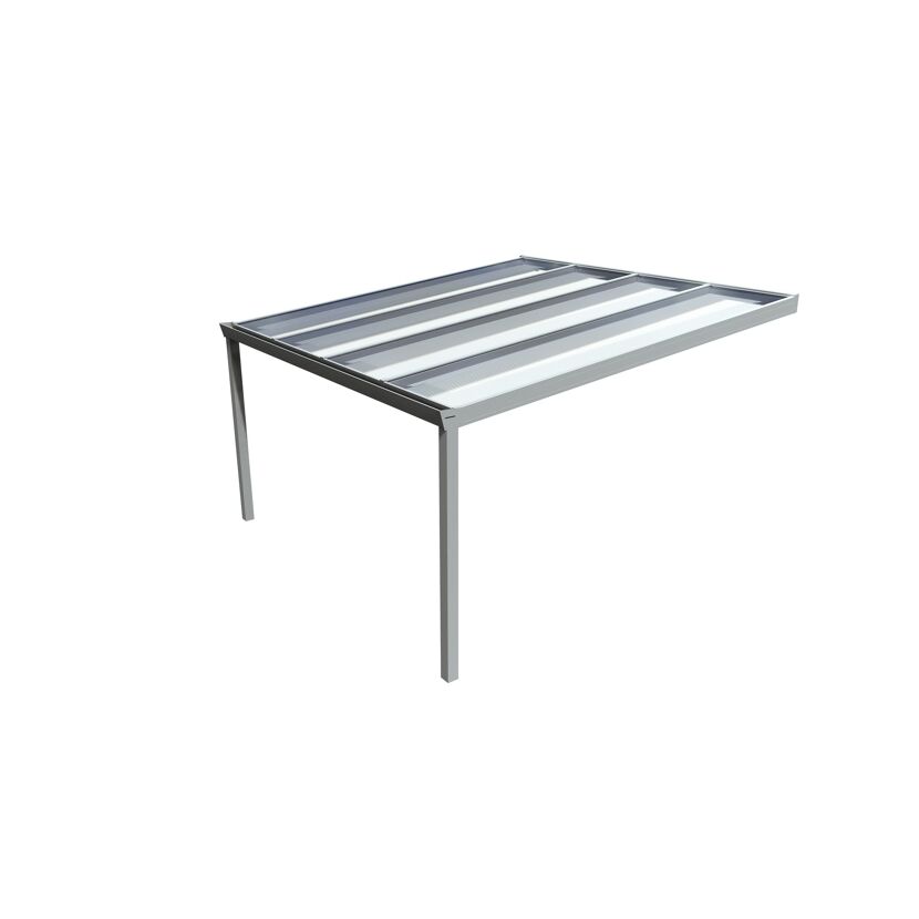 Terrassendach Legend grau mit Polycarbonatdach