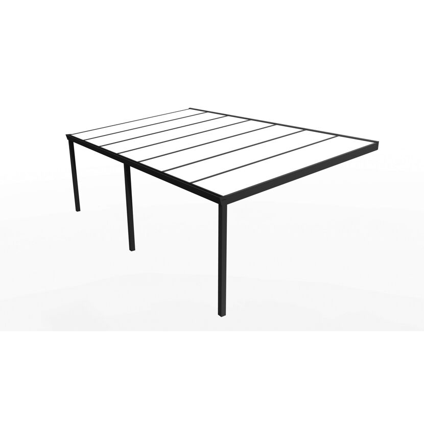 Terrassendach Legend 7 x 4,5 m, anthrazit, Polycarbonat opal