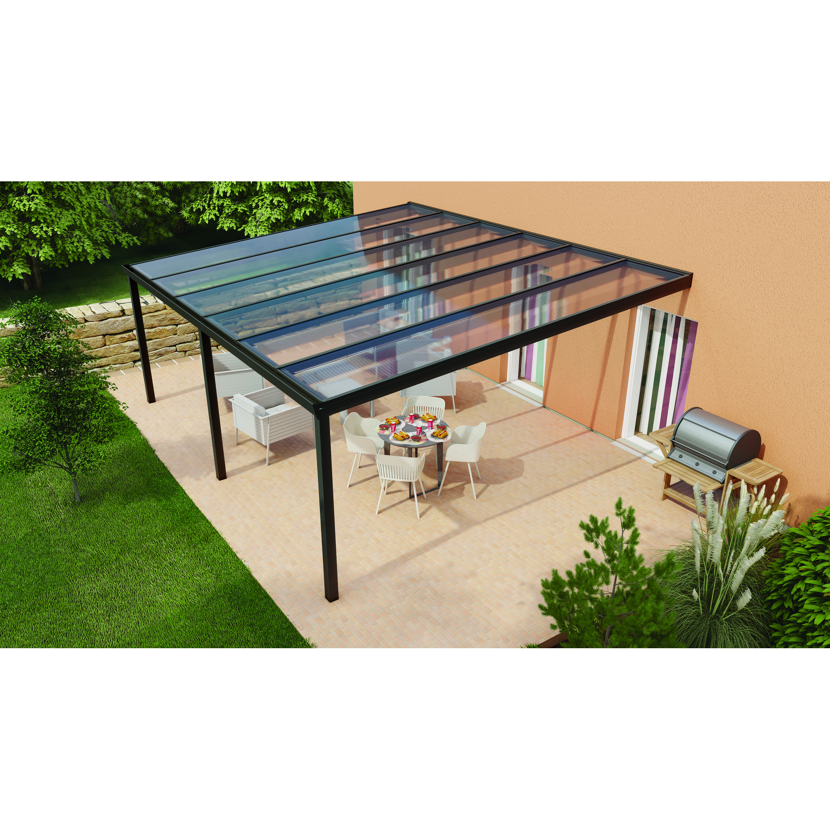 Terrassendach Legend mit Tisch und Stühlen