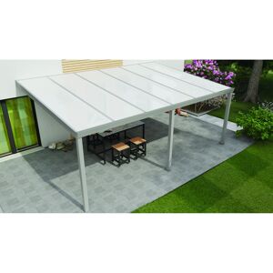Terrassenüberdachung 'Legend Edition' 600 x 450 cm Polycarbonat opal grau