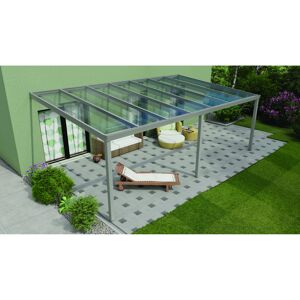 Terrassenüberdachung 'Legend Edition' PC-Klar, grau, 700 x 450 cm