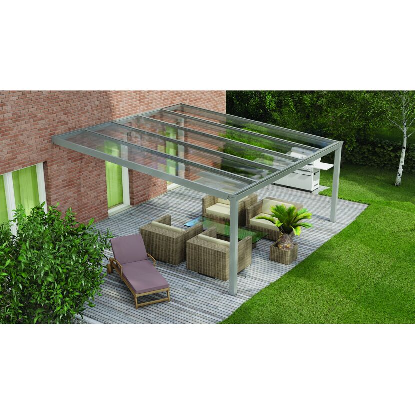 Terrassendach Legend mit Lounge-Möbeln