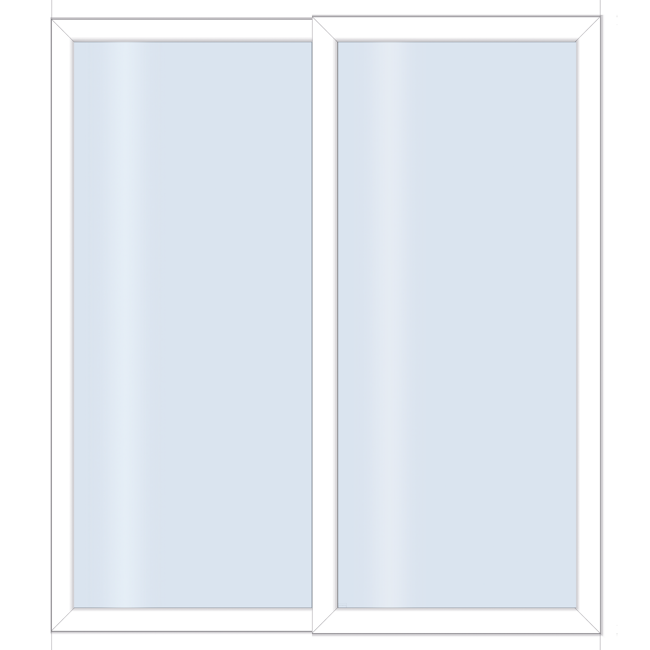 Bild von Schiebetür 'Eco V2' weiß 1800 x 2000 mm 2-teilig