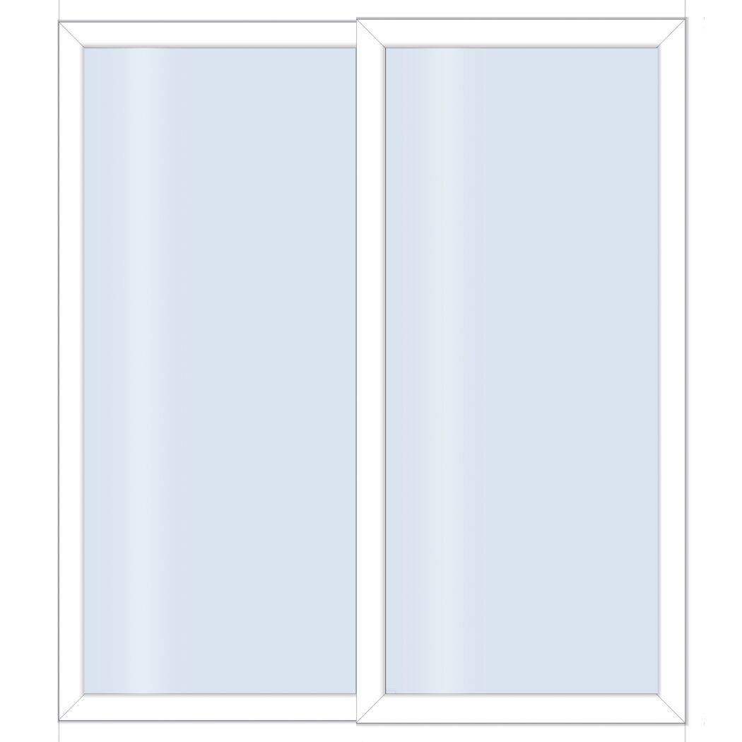 Zweitürige Glasschiebetür