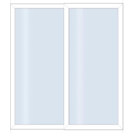 2. Bild von Schiebetür 'Eco V2' weiß 1950 x 2000 mm 2-teilig