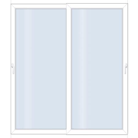 4. Bild von Schiebetür 'Eco V2' weiß 1950 x 2000 mm 2-teilig