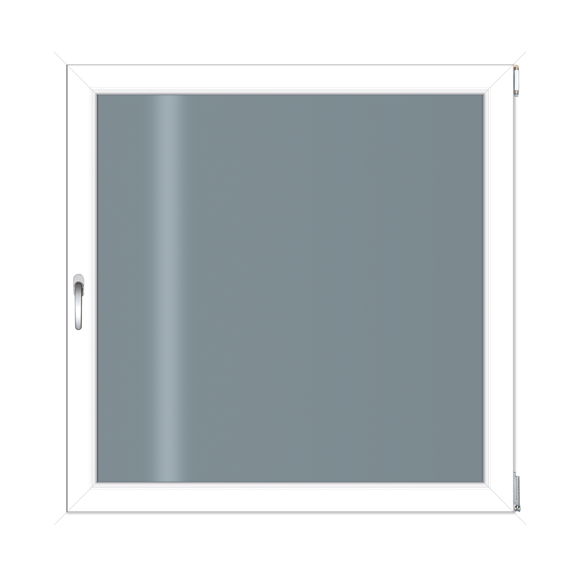 Kunststofffenster 900 x 900 mm weiß DIN rechts + product picture