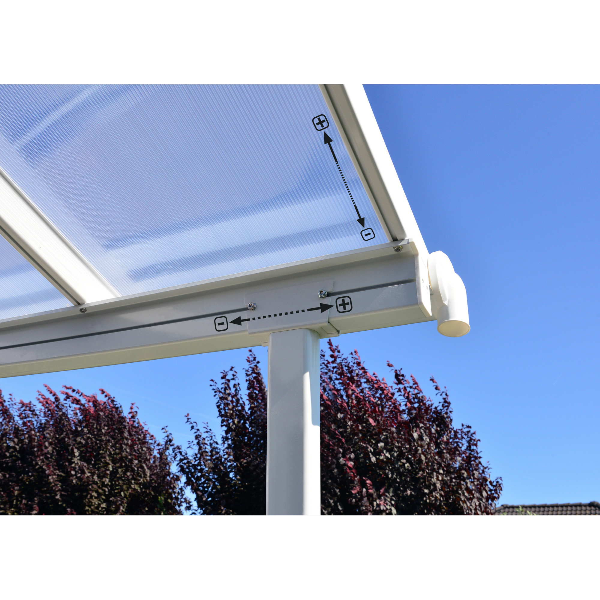 Terrassenüberdachung 'Sierra' weiß Aluminium 230 x 671 x 300 cm + product picture