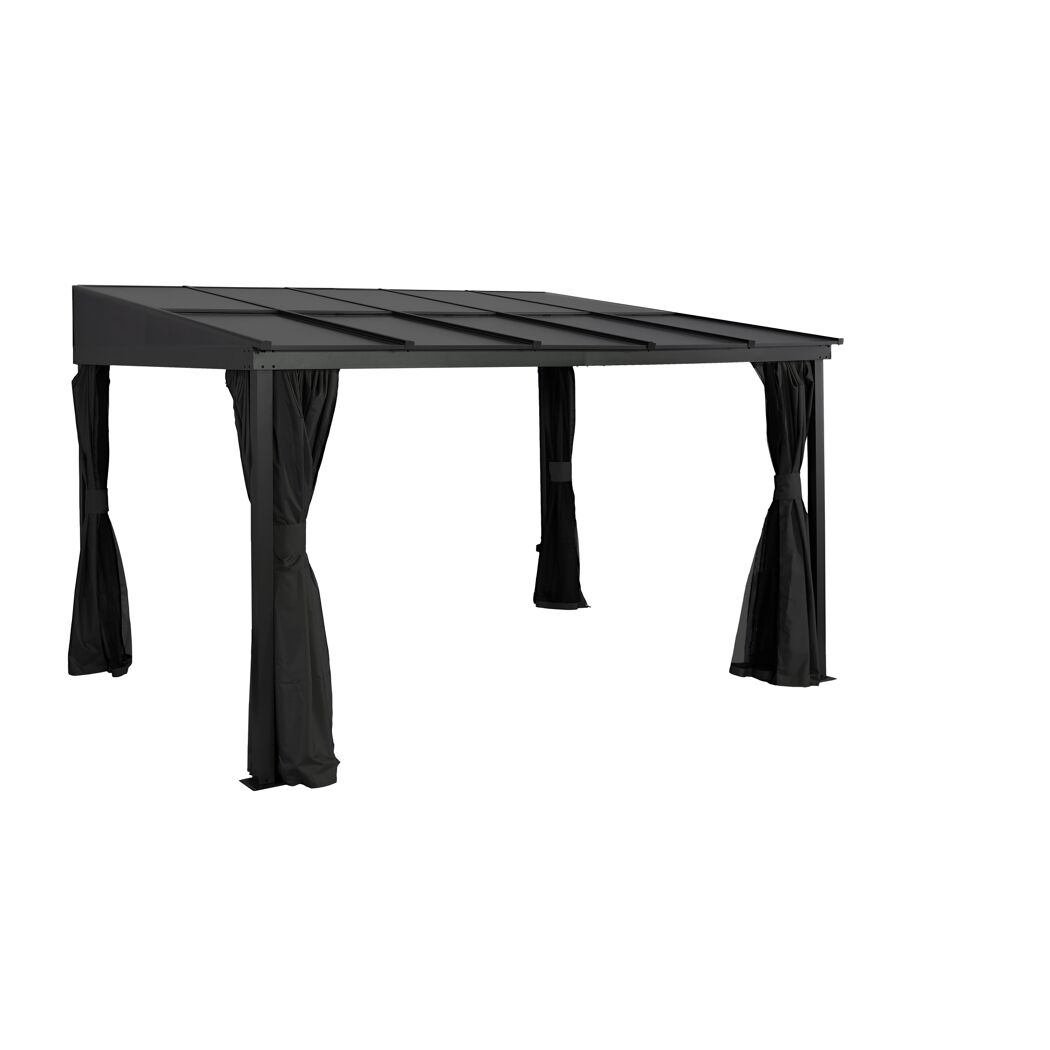 Terrassenüberdachung 'St. Barth' 10 x 12 anthrazit Aluminium 296 x 424 x 240 cm