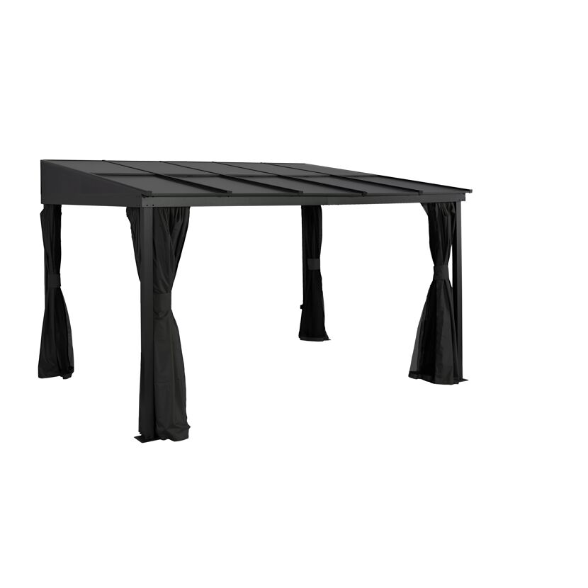 Terrassenüberdachung 'St. Barth' 10 x 12 anthrazit Aluminium 296 x 424 x 240 cm