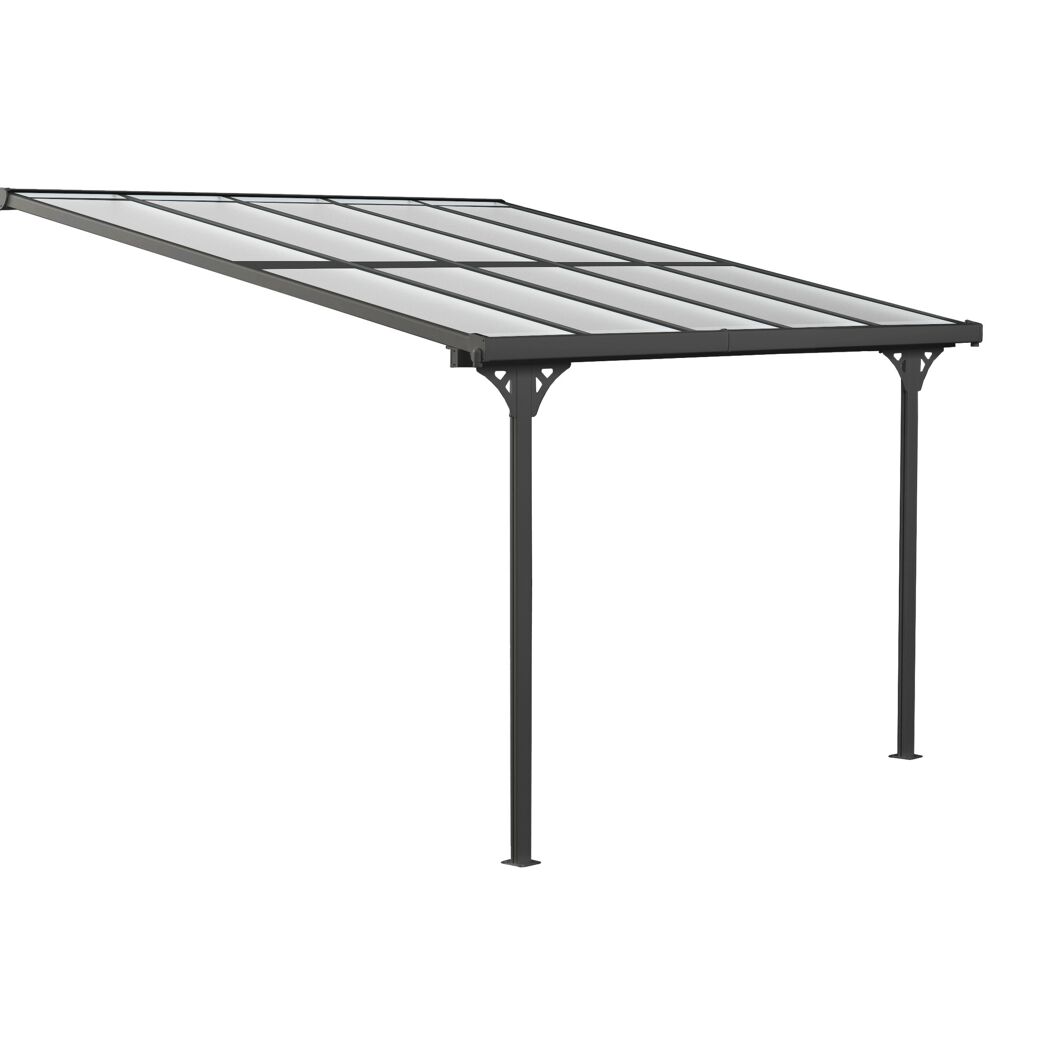 Terrassenüberdachung 'Bruce' Aluminium schwarz 300 x 313 x 270 cm