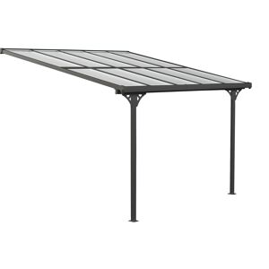 Terrassenüberdachung 'Bruce' Aluminium schwarz 300 x 313 x 270 cm
